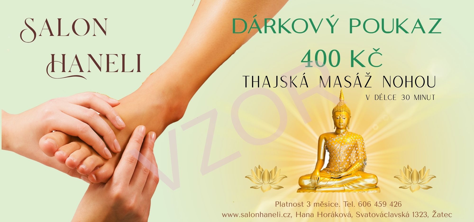Páni Dárkový poukaz Thajská masáž nohou 30 min 400 Kč